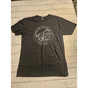 Magnolia Waco TX Silos Graphic T-Shirt Medium Gray Next Level Tri-Blend Tee